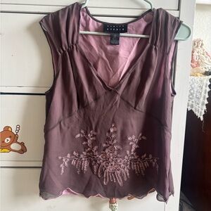 Mauve Embroidered Blouse